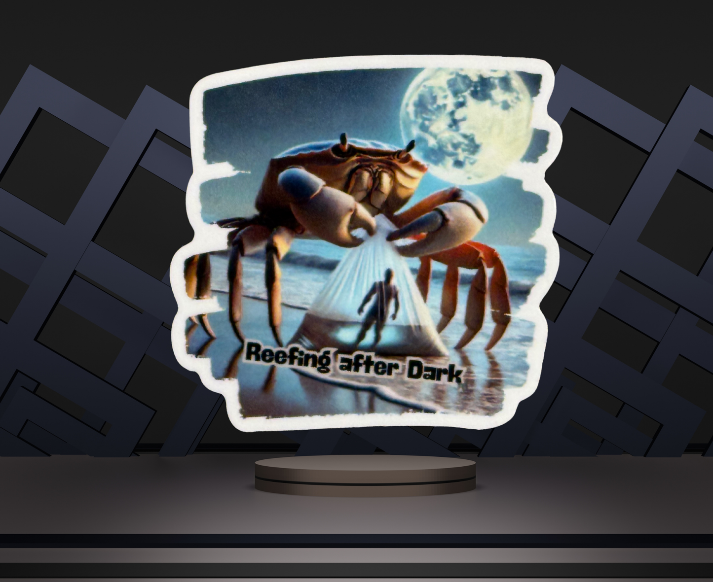 Reefing After Dark Stickers
